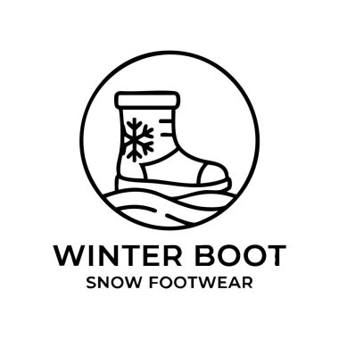 Kış botu kar ayakkabısı logosu tasarımı