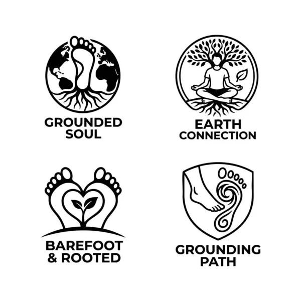 Topraklama logosu simgesi seti