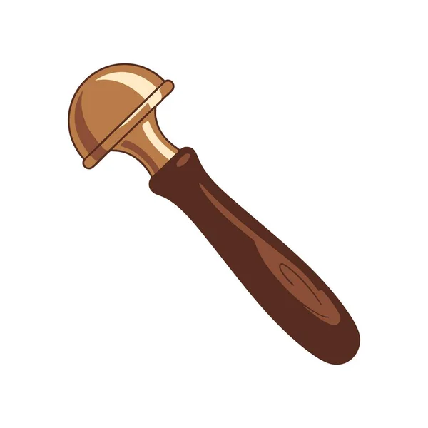 Tahta saplı kahve kurutma illüstrasyonu