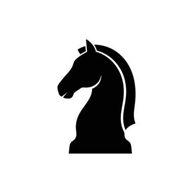 Kara satranç taşı silueti