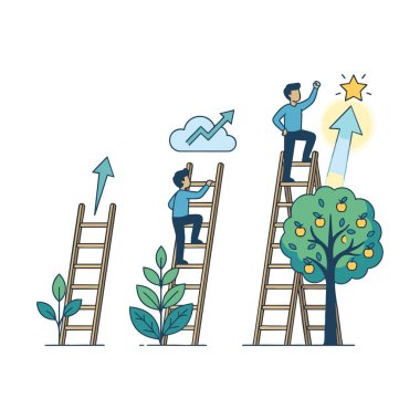 iş büyümesi aşamaları başarı için uzanır