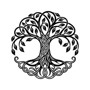 Yaşam vektörü sembolünün Kelt ağacı
