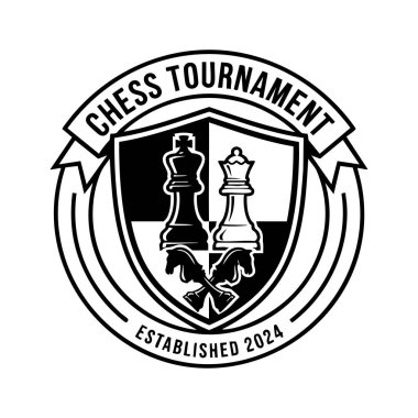 chess tournament emblem logo design