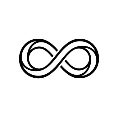 iç içe geçmiş sonsuzluk sembolü vektör simgesi