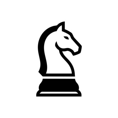 modern satranç şövalyesi logosu simgesi