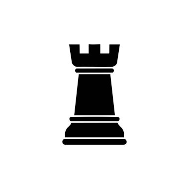 Kale satranç parçası vektör simgesi