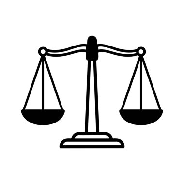 Adalet hukuku sembolü simgesi ölçekleri