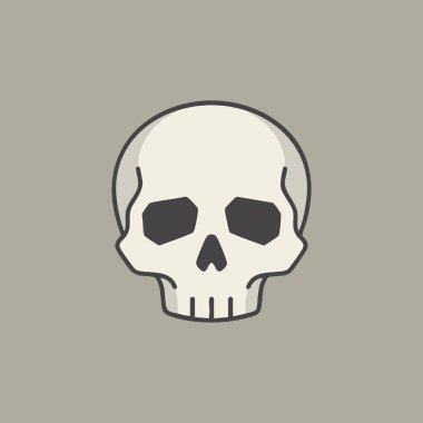 biçimlendirilmiş kafatası grafik çizimi