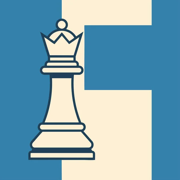 Stratejik beyaz vezir satranç taşı grafiği