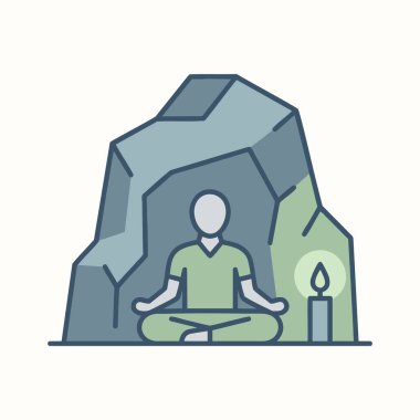 Mum ışığında huzurlu mağara meditasyonu