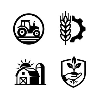 tarım endüstrisi ve tarım ikonları