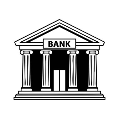 Klasik banka oluşturma vektör simgesi