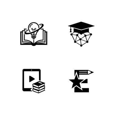 eğitim ve öğrenme vektörü simgeleri belirlendi