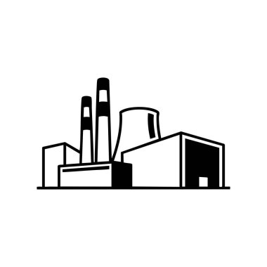 industrial factory building vector icon