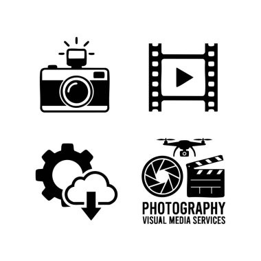 fotoğrafçılık ve görsel ortam servis simgeleri