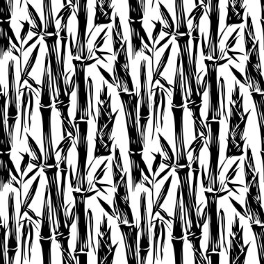 siyah ve beyaz bambu ahşap desenli
