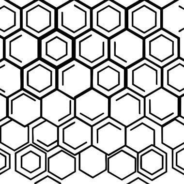 Soyut geometrik altıgen deseni