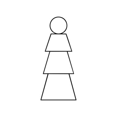 Minimalist geometrik kadın figürü