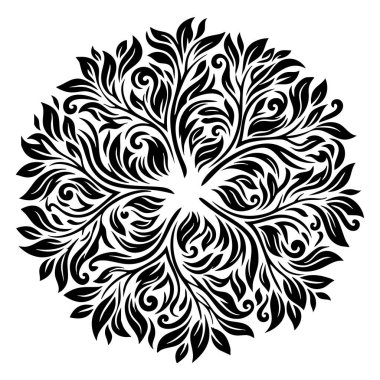 Dekoratif siyah çiçek çemberi süsü