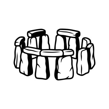 Stonehenge dönüm noktası vektör çizimi