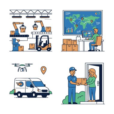 küresel lojistik ve dağıtım tedarik zinciri