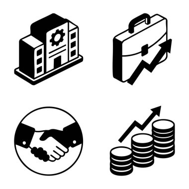 iş başarısı ve finansal büyüme simgeleri