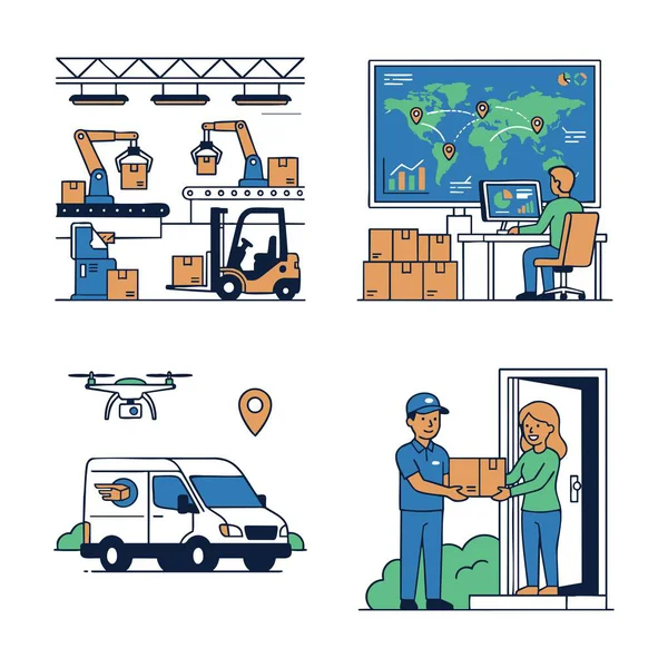 küresel lojistik ve dağıtım tedarik zinciri