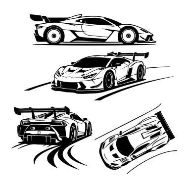 Supercar yarış arabası çizimleri
