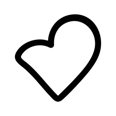 Basit bir el çizimi kalp çizgisi