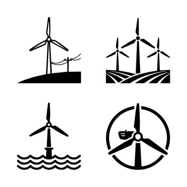 yenilenebilir rüzgar enerjisi simgesi ayarlandı