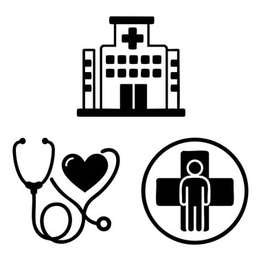 Hastane ve sağlık hizmetleri tıbbi sembolleri