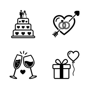 düğün ve aşk sembolleri