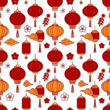 Çin 'in yeni yıl feneri pürüzsüz desen