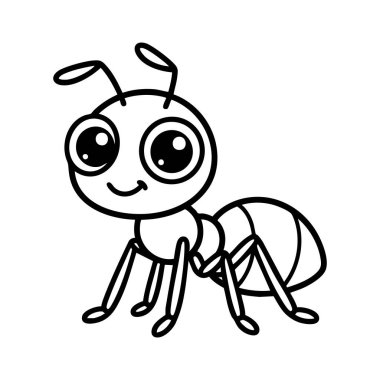 Sevimli karınca çizimi