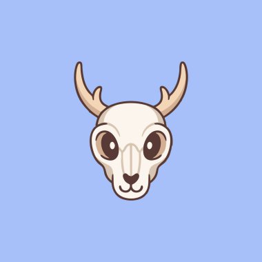 şirin karikatür geyik kafatası çizimi