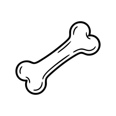 karikatür köpek kemik çizgisi çizimi