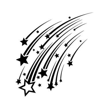 siyah kayan yıldızlar soyut grafik