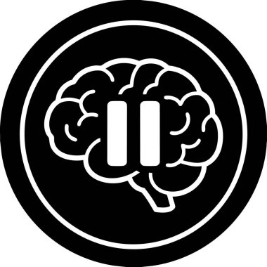 Dikkatli duraklat beyin simgesi