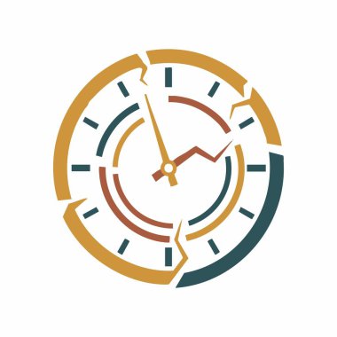 Bozuk saat zaman kriz sembolü