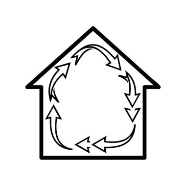 Ev Havası Dolaşım ve Havalandırma Sistemi Simgesi
