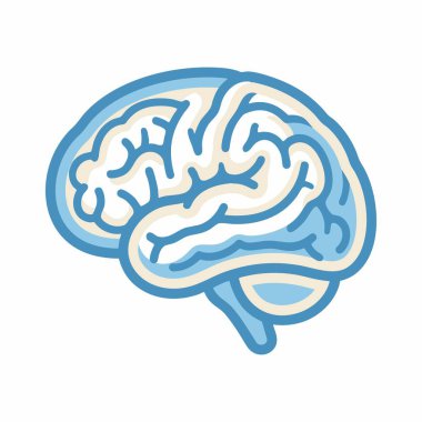 stylized human brain thinking symbol