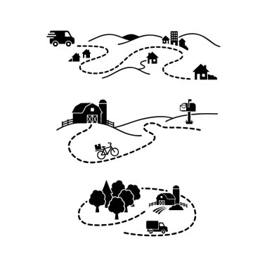 Basit Lojistik ve Teslimat Çizimleri