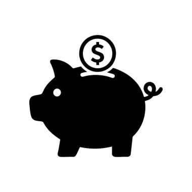 Dolar madeni para ikonlu domuz kumbarası