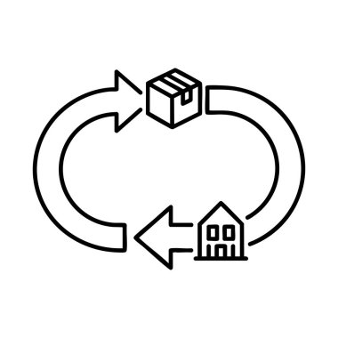 Ev Teslimatı ve Paket Dönüş Simgesi