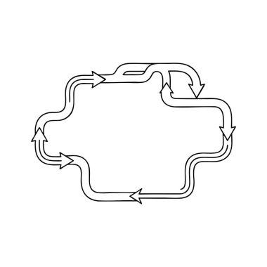 Aralıksız Döngü Oku Yolu Simgesi