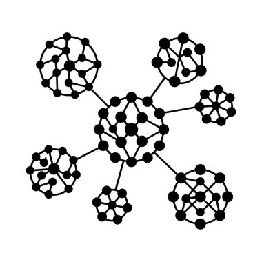 Bağlı düğümlere sahip soyut ağ yapısı