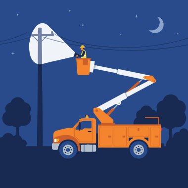 Spotlight 'lı Gece Vardiyası Kova Kamyonu