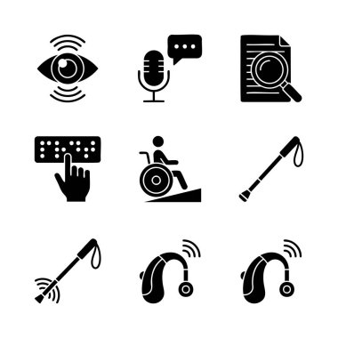 Akıllı Erişilebilirlik Araçları Sembol Simgesi Simgesi Simgeleri