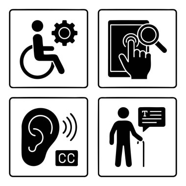 Özel Tecrübe Erişilebilirliği Kullanıcı Arayüzü Simgeleri