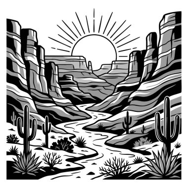 Katmanlı Kanyon Kaya oluşumu Çöl Ortamı